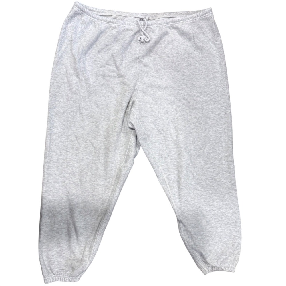 Skims Boyfriend Sweatpants Heather Grey Fleece Joggers 2XL Plus Size Loungewear